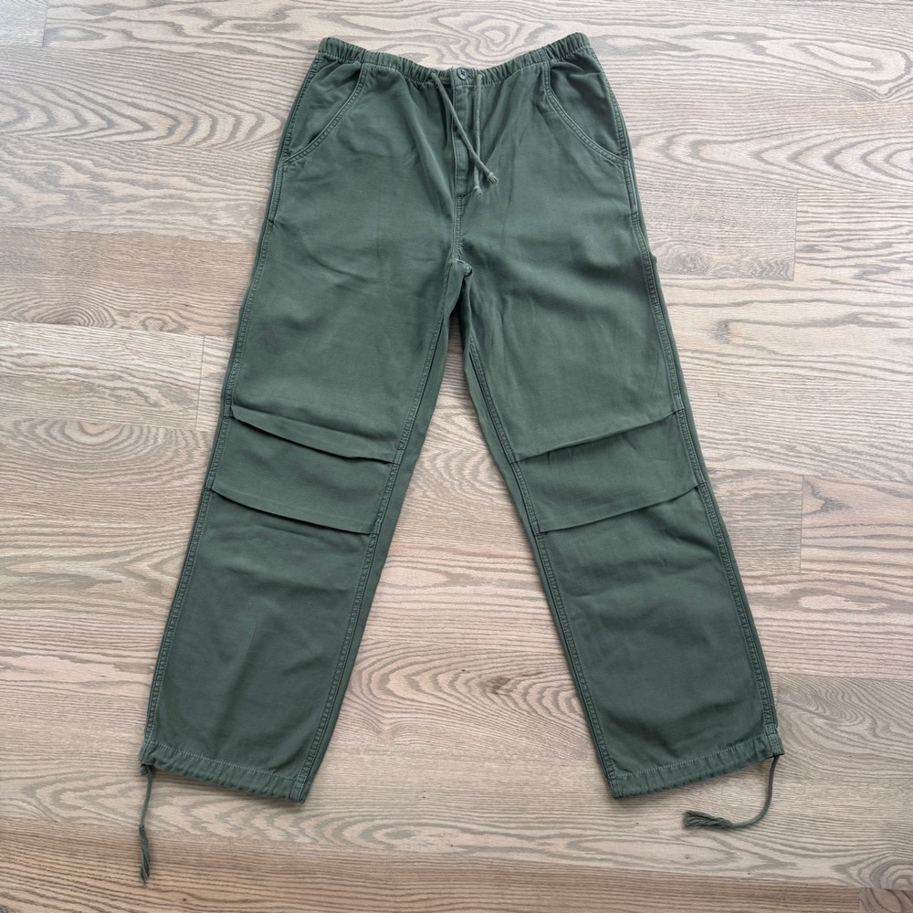 TNA Green Cargo Pants with Relaxed Fit